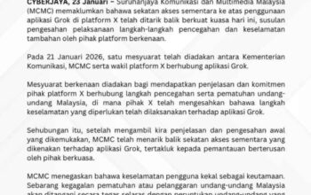 Larangan Grok AI Dicabut, Malaysia Izinkan Kembali Chatbot Milik Elon Musk dengan Pengawasan Ketat