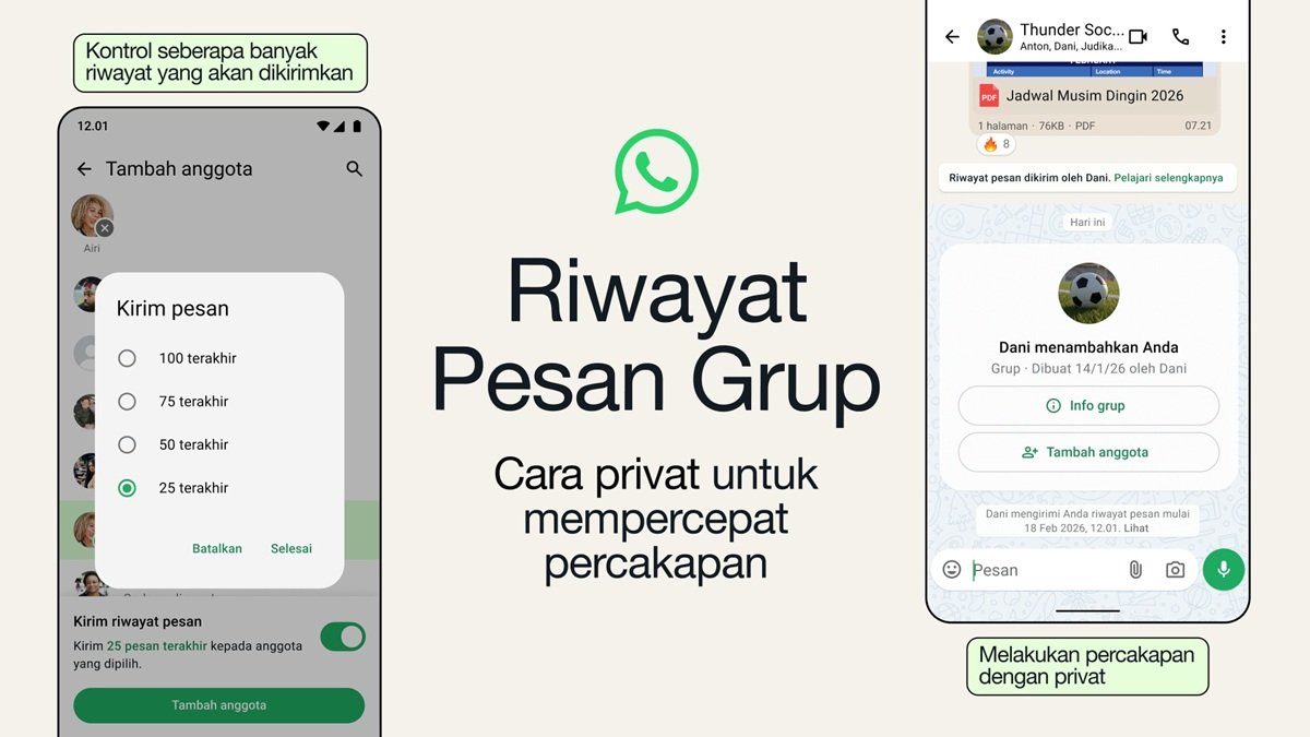 Riwayat Pesan Grup di WhatsApp Resmi Hadir, Anggota Baru Kini Tak Lagi Ketinggalan Percakapan