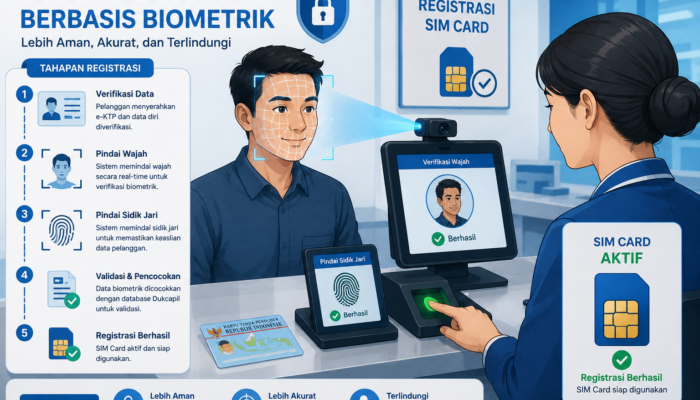 Registrasi SIM Card Berbasis Biometrik Mulai 1 Juli 2026, Biaya Verifikasi Rp5.000 Ditanggung Siapa?