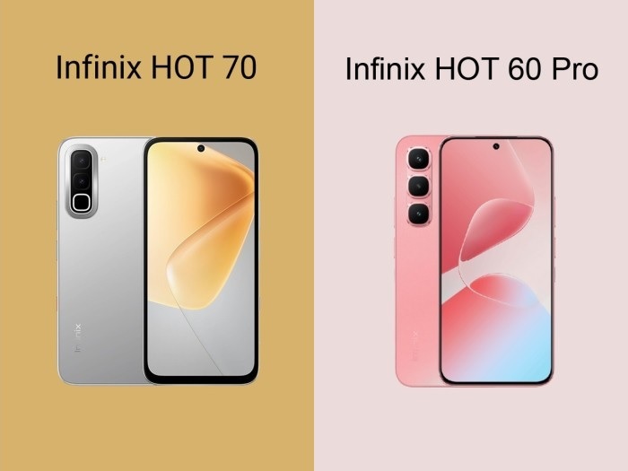 Infinix HOT 70 vs Infinix HOT 60 Pro, Ini Perbedaan Spesifikasi, Fitur, dan Harganya