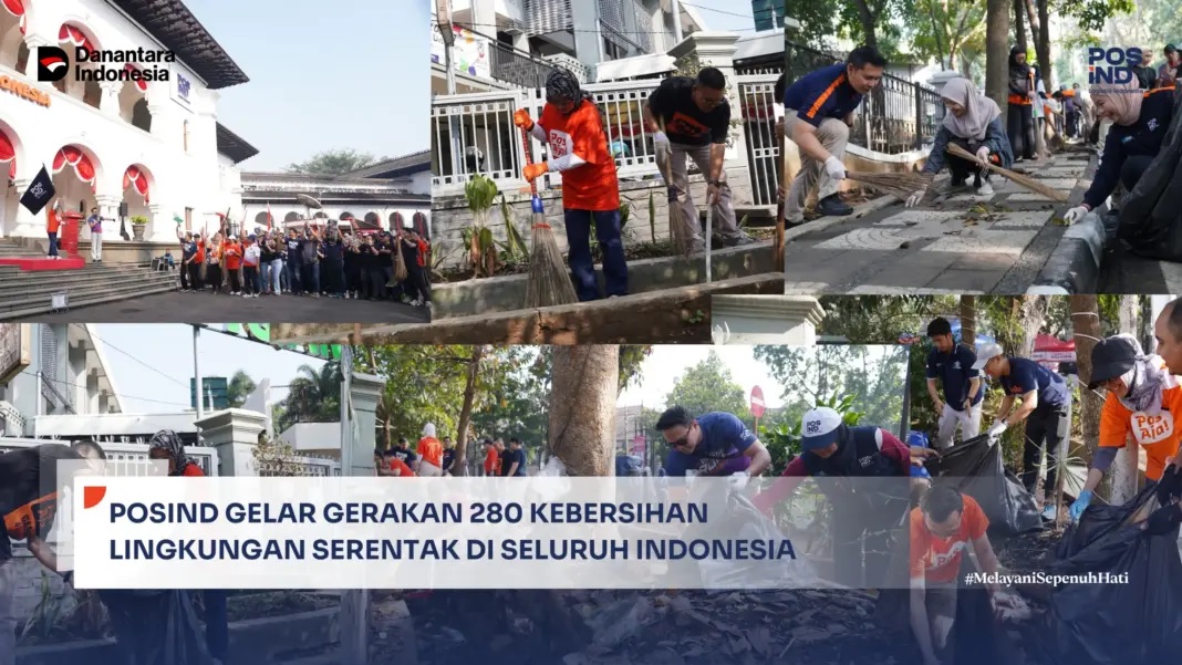 Pos Indonesia Perkuat Semangat Gotong Royong Lewat Aksi Bersih Lingkungan