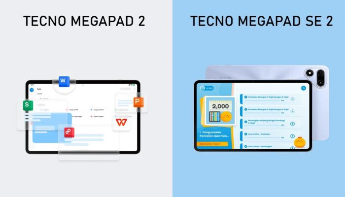 TECNO MEGAPAD 2 vs MEGAPAD SE 2, Ini Perbedaan Spesifikasi dan Harganya