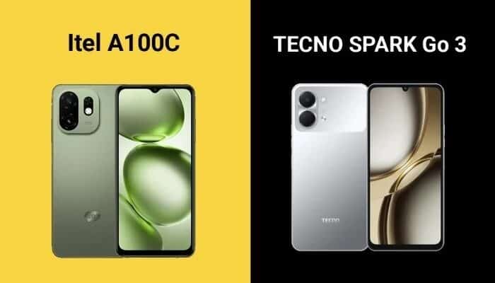 itel A100C vs TECNO SPARK Go 3, Adu Spesifikasi HP Murah dengan Android 15