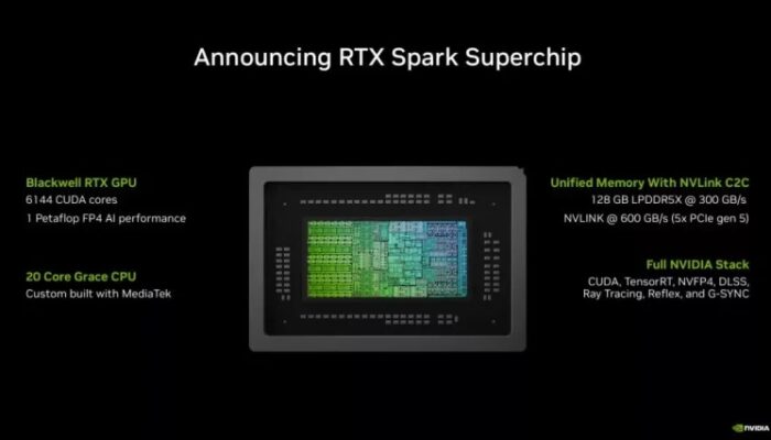 NVIDIA RTX Spark Segera Meluncur, Gabungkan CPU Grace dan GPU Blackwell